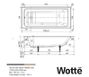 Чугунная ванна Wotte Line 170х70