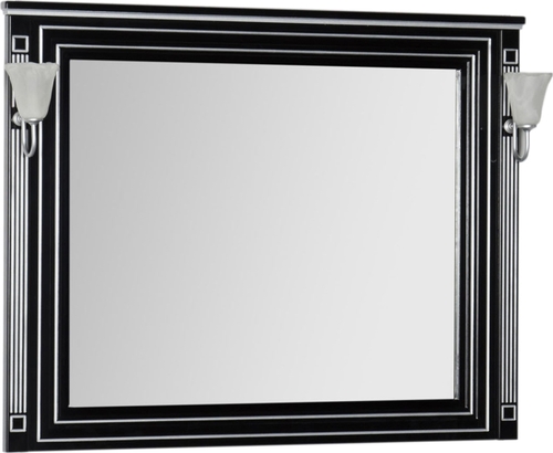 Зеркало Aquanet Паола 120 черное, серебро