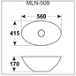 Раковина встраиваемая Melana MLN-509